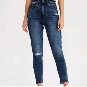 American Eagle Outfitters Dark Blue Straight Leg Jeans